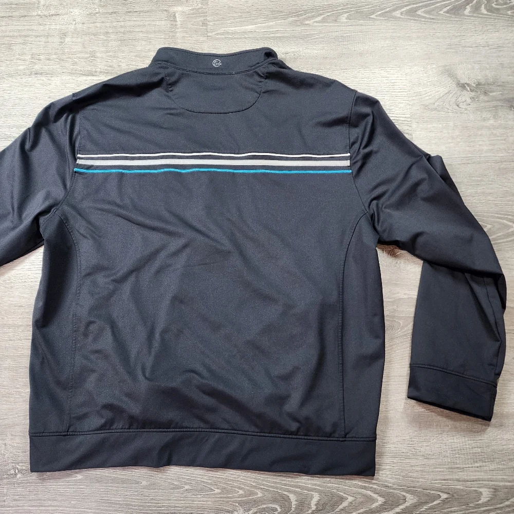 CHASE 54 Pullover Quarter Zip Black Blue Men's 2XL
